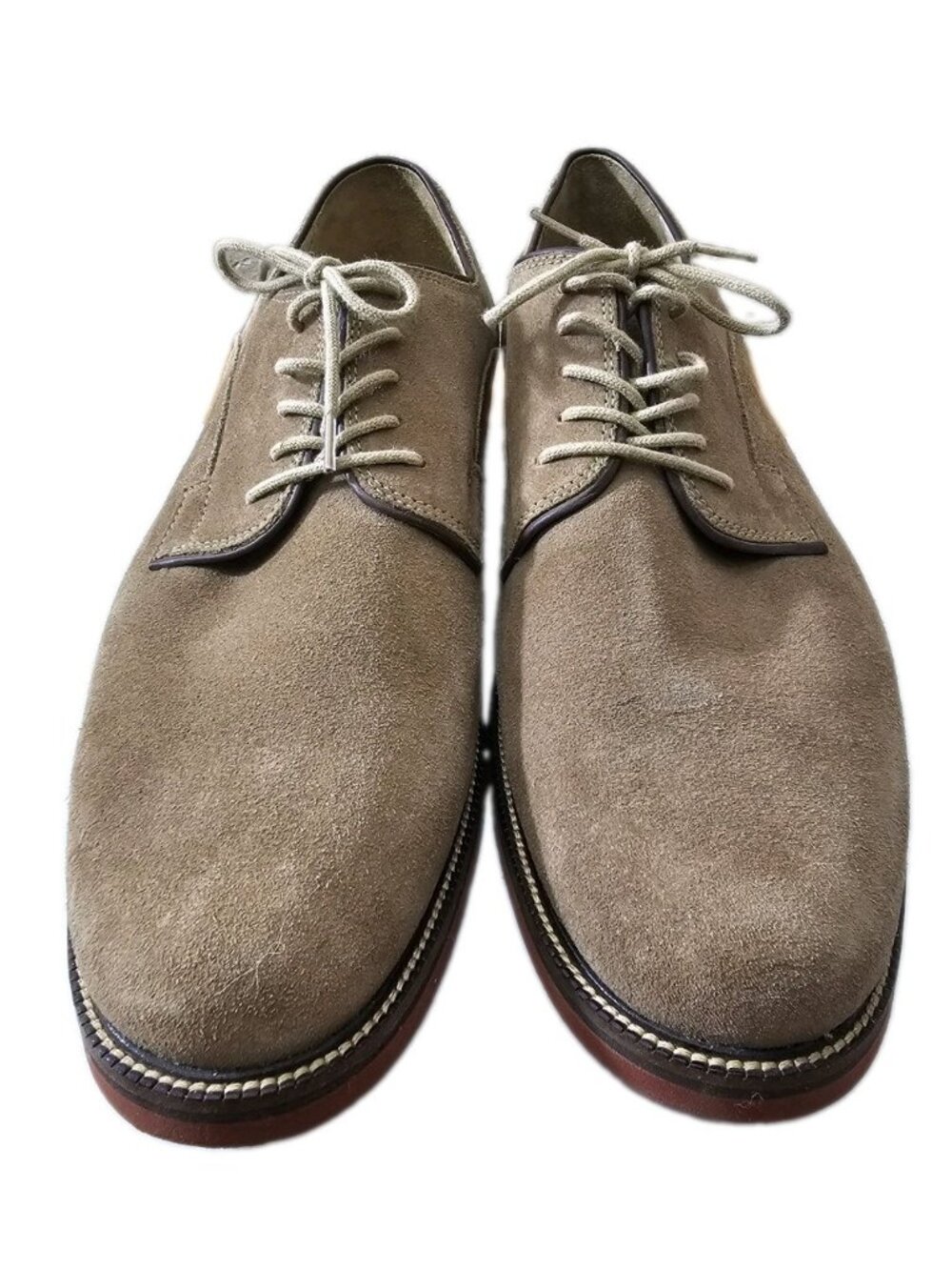 1901 Nordstrom Mens SZ 13 Brown Suede Plain Toe Derby Shoes made Brazil M019611 - Picture 6 of 12